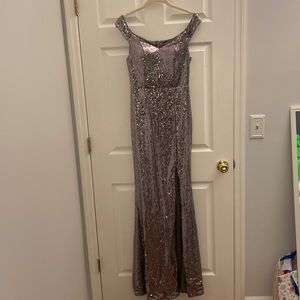 STUNNING Silver Gown